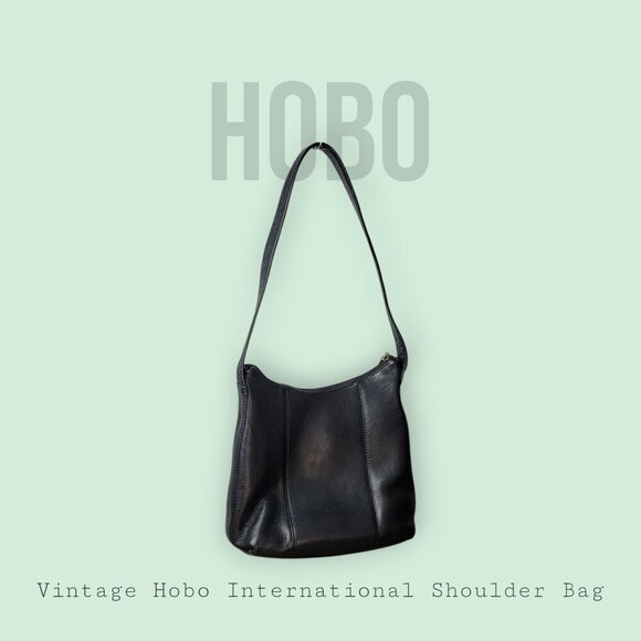 Vintage Hobo International Black Leather Bag – Timeless Style, Supremely Soft - Picture 1 of 9